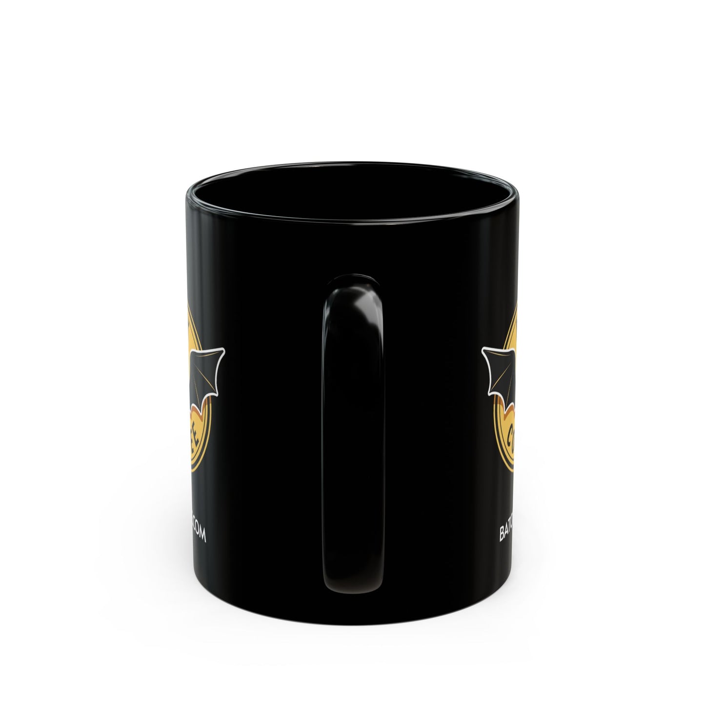Bat Coffee Logo Mug black mug | Bat Coffee emblem ceramic mug