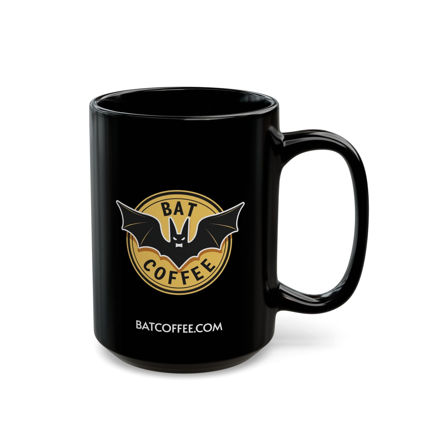 Bat Coffee Logo Mug black mug | Bat Coffee emblem ceramic mug